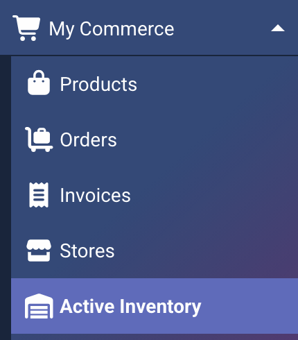 Once clicked on Active Inventory, a page with all product ids will appear: